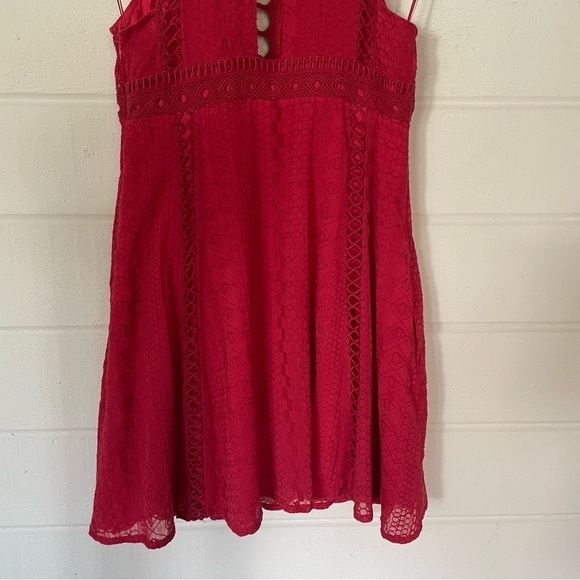 Free People Wherever You Go Crocheted Mini Dress Rose Red
Size 0 - Picture 13 of 16